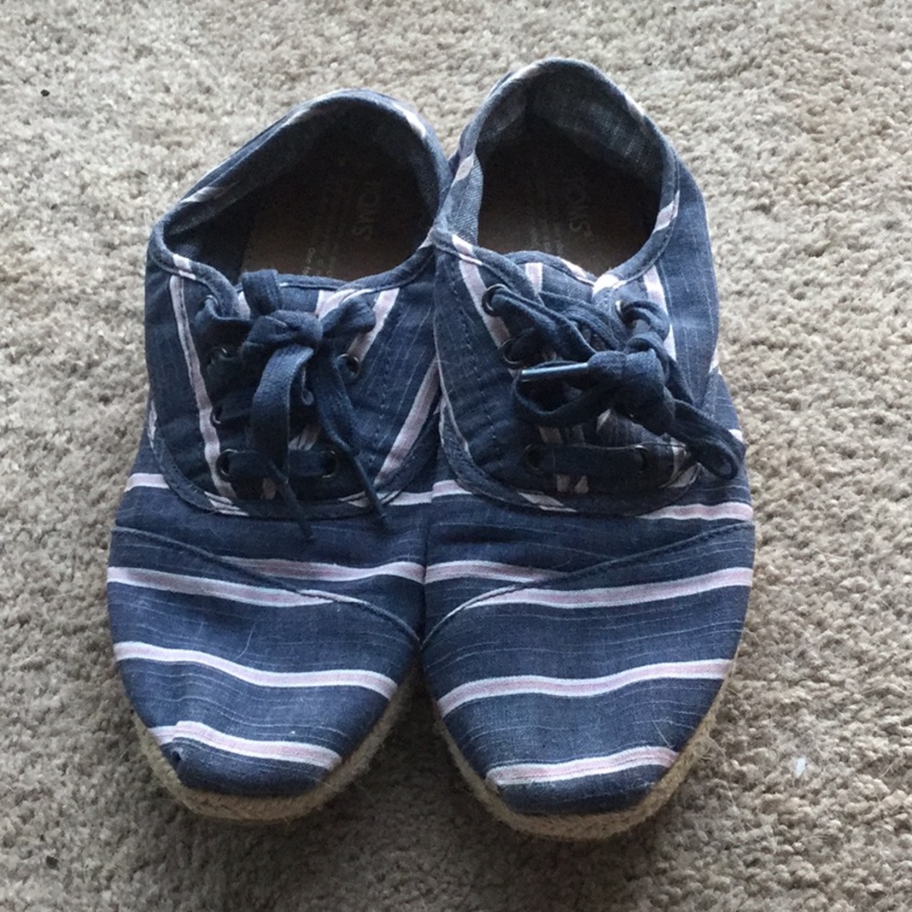Pink and blue toms sneakers